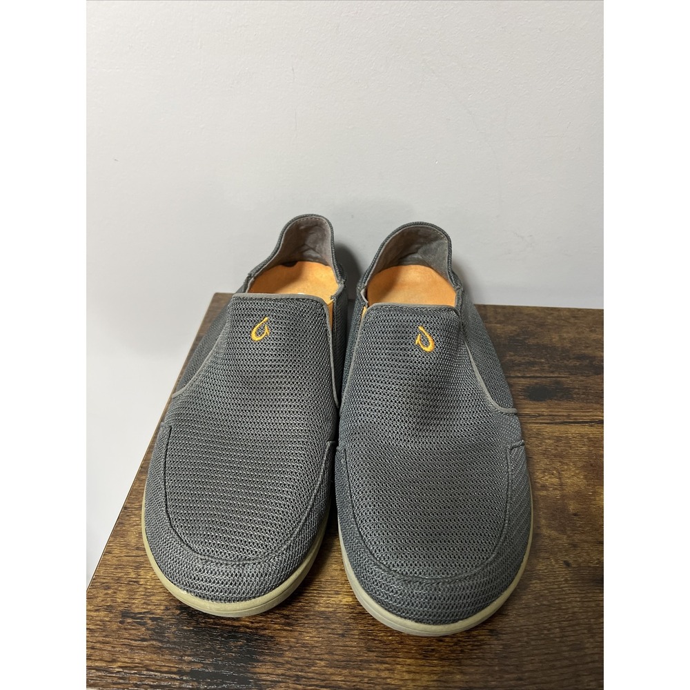 OluKai Men's Nohea Mesh Slip-On Shoes Dark Shadow Gray Mens‎ Size US 8.5 GUC - Picture 2 of 8